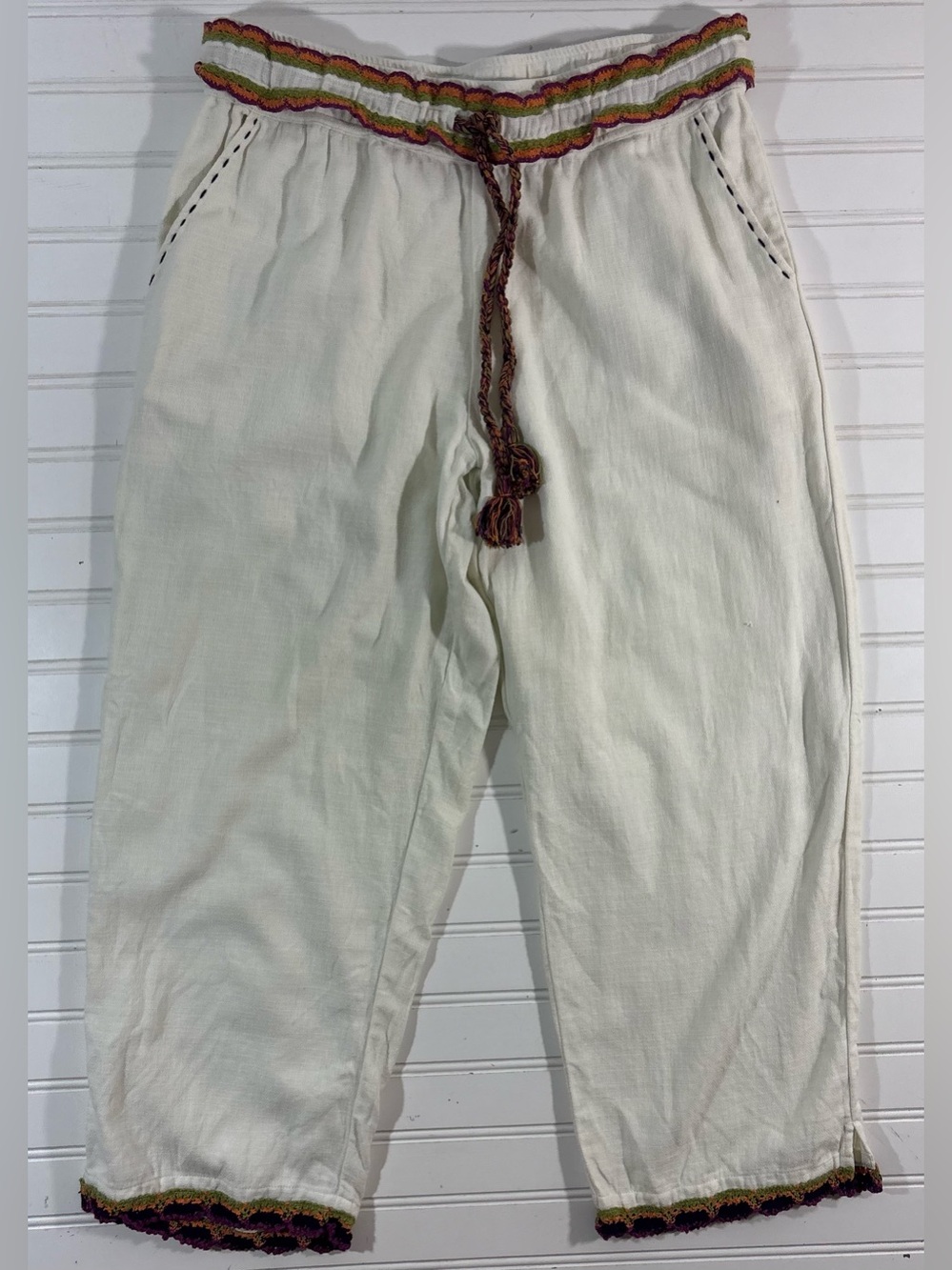 Soft Surroundings Cropped Pants Flowy Size Small Boho Festival Hippie Indie